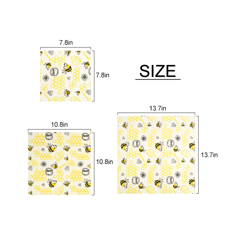 Eco Friendly  Beeswax Food Wraps/Reusable Bees Wax Food Wrap