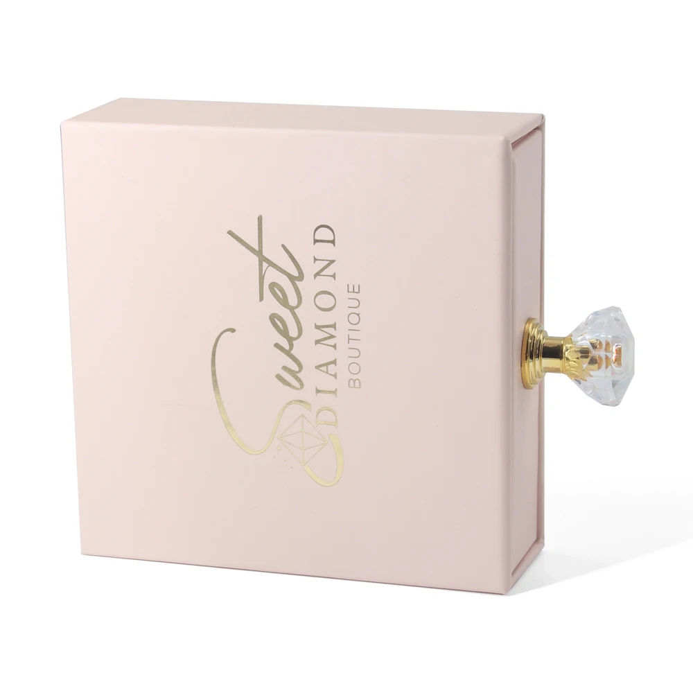 Custom Logo Luxury Paper Cardboard Small Pink Gift Packing Box Earring Packaging jewellery Jewel Jewlery Jewelry Box Packaging