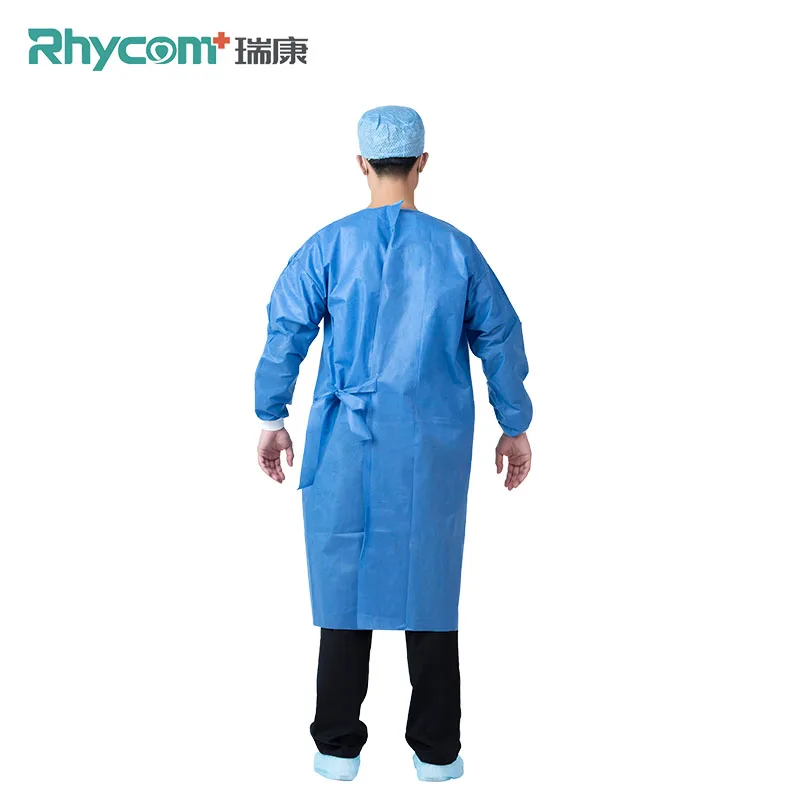 Rhycom 45g sms surgical gown hospital non woven disposable medical gown