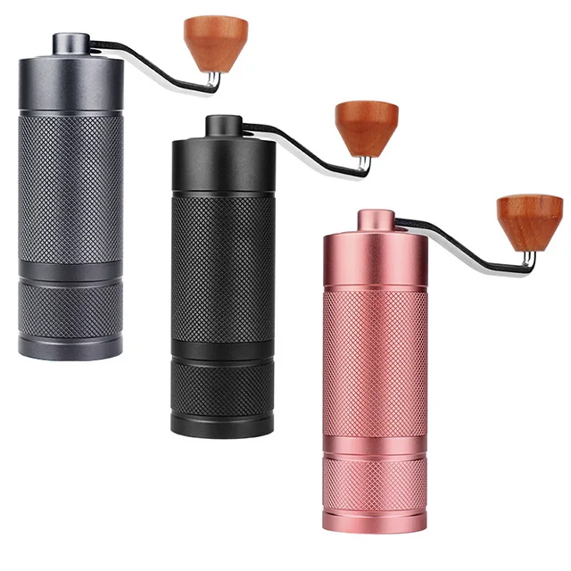 Online Hot Sale Minimalist style Portable Manual Small Coffee Grinder with walnut handle