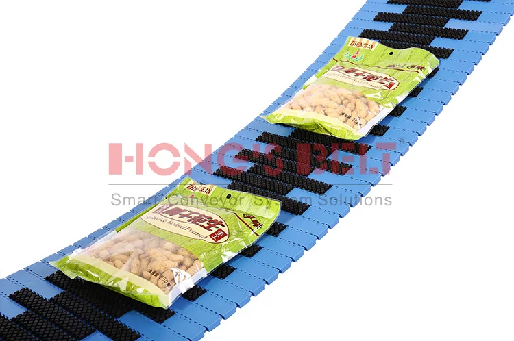 Hongsbelt High Performance Elevator Conveyor Cleated Inclined Friction Modular Conveyor Belt