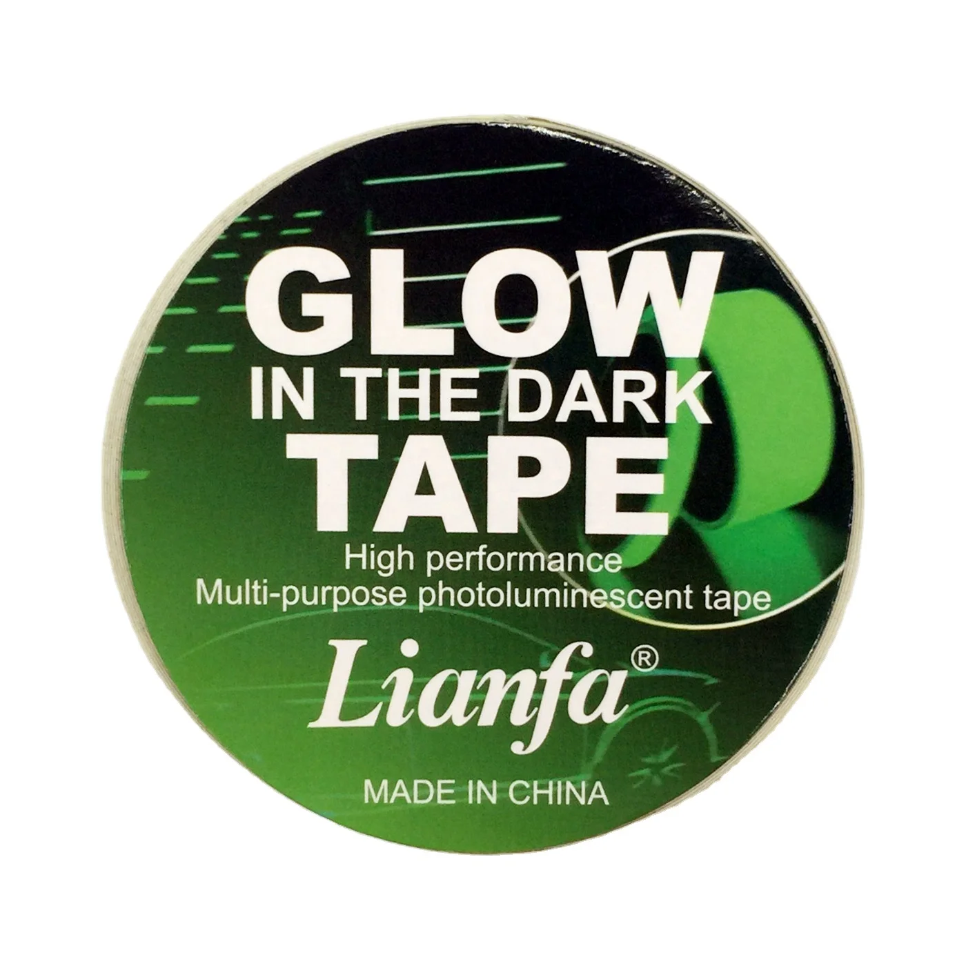 high quality glow in the dark water-proof adhesive tape green luminous adhesive tape photoluminescent masking tape