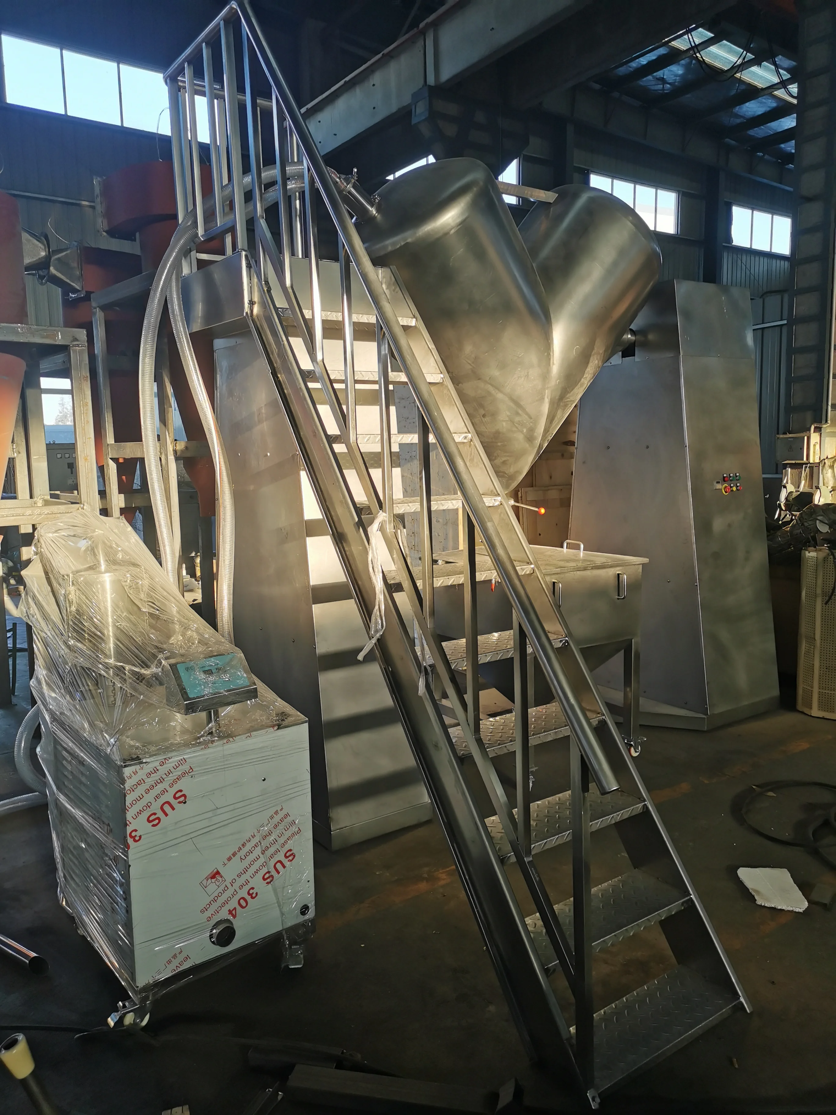 GHJ-1000 v type mixing machine Stainless Steel 304/316 high efficient pharmacy mixer Easy Cleaning Blender