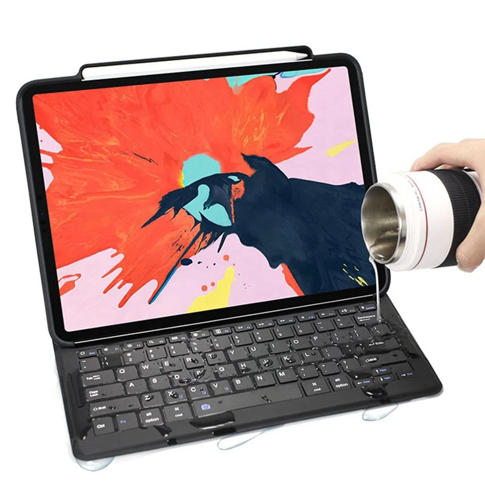 Тонкий умный чехол для планшета из искусственной кожи с функцией автоматического сна, BT клавиатура, чехол для планшета для Ipad