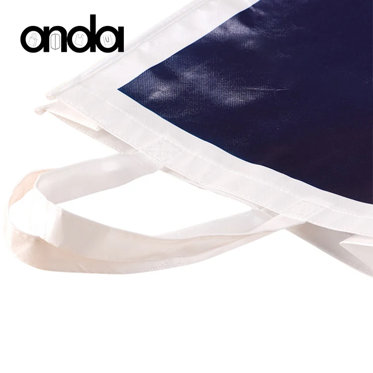 Custom logo print eco reusable grocery promotion shopping cloth non woven carry fabric tote laundry bag