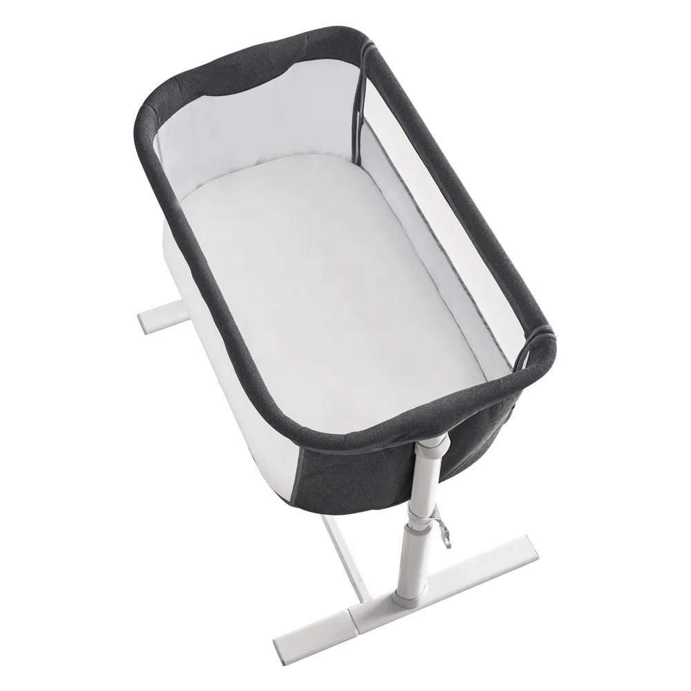 
foldable safety rail protection sleep luxury electric bedside bassinet baby cribs 