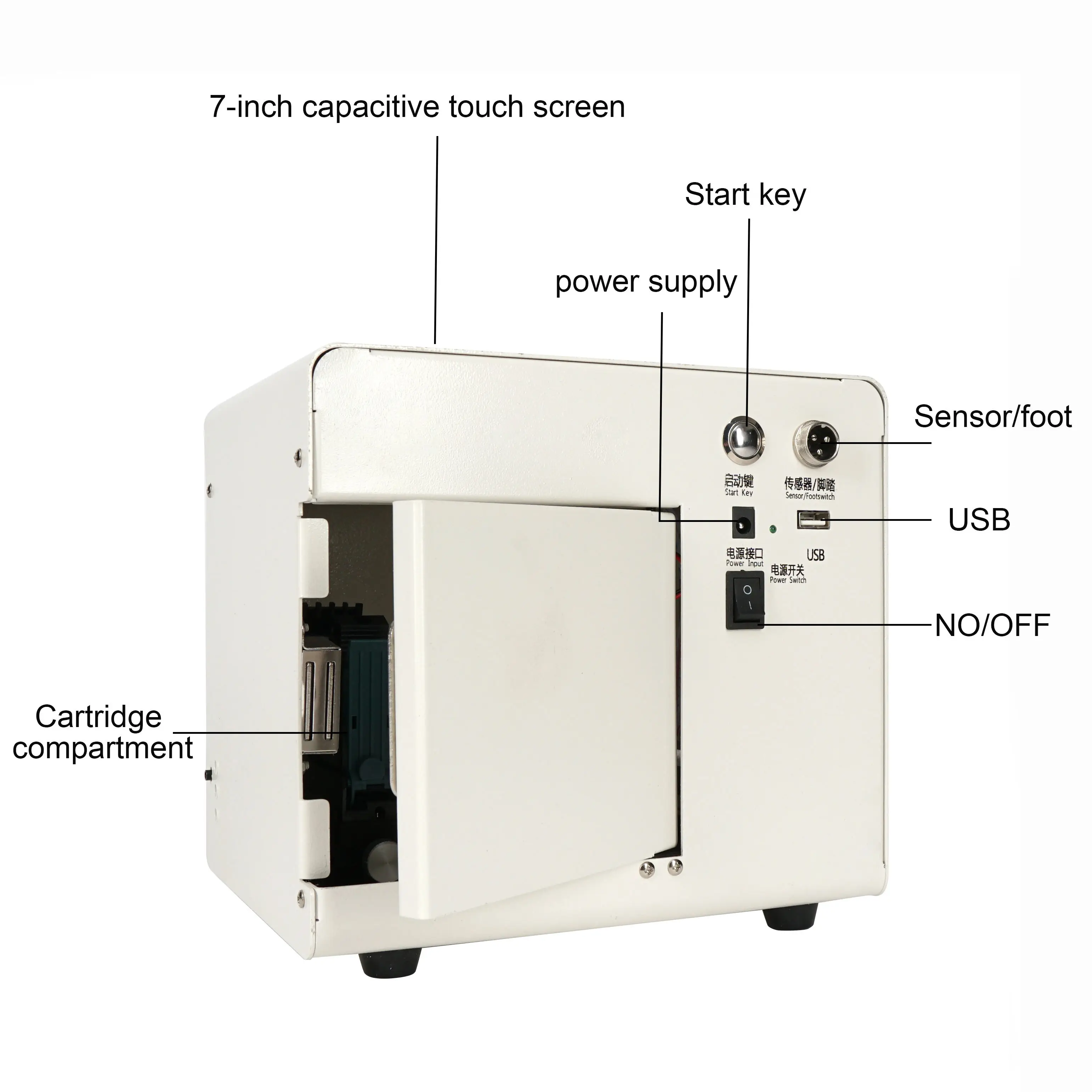 Uyin 12.7MM qr bar batch code date watermark printing machine inkjet printer for cans concave convex surface printing