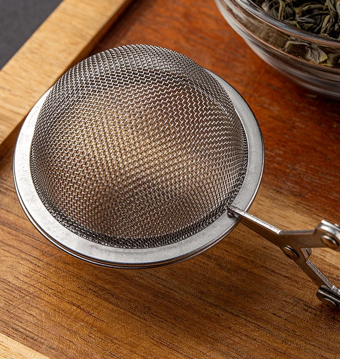 WH546 Tea Infuser with Handle Mesh Infuser Snap Ball Strainer Steep Loose Leaf Tea Infuser Fine Mesh Ball Tea Filter