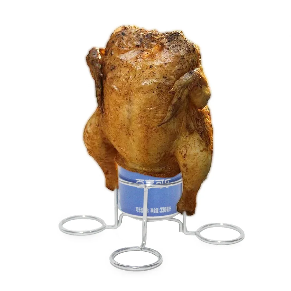 Stainless Steel Chicken Roaster Holder Grill Oven Smoker Waterproof Outdoor Metal Accessory Clean Home Chicken Can Accessory