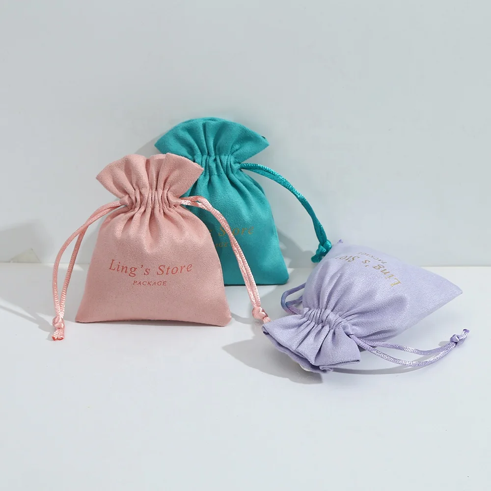 New Arrival Wholesale Jewelry Packing Pouch Small Drawstring Gift Velvet Bag