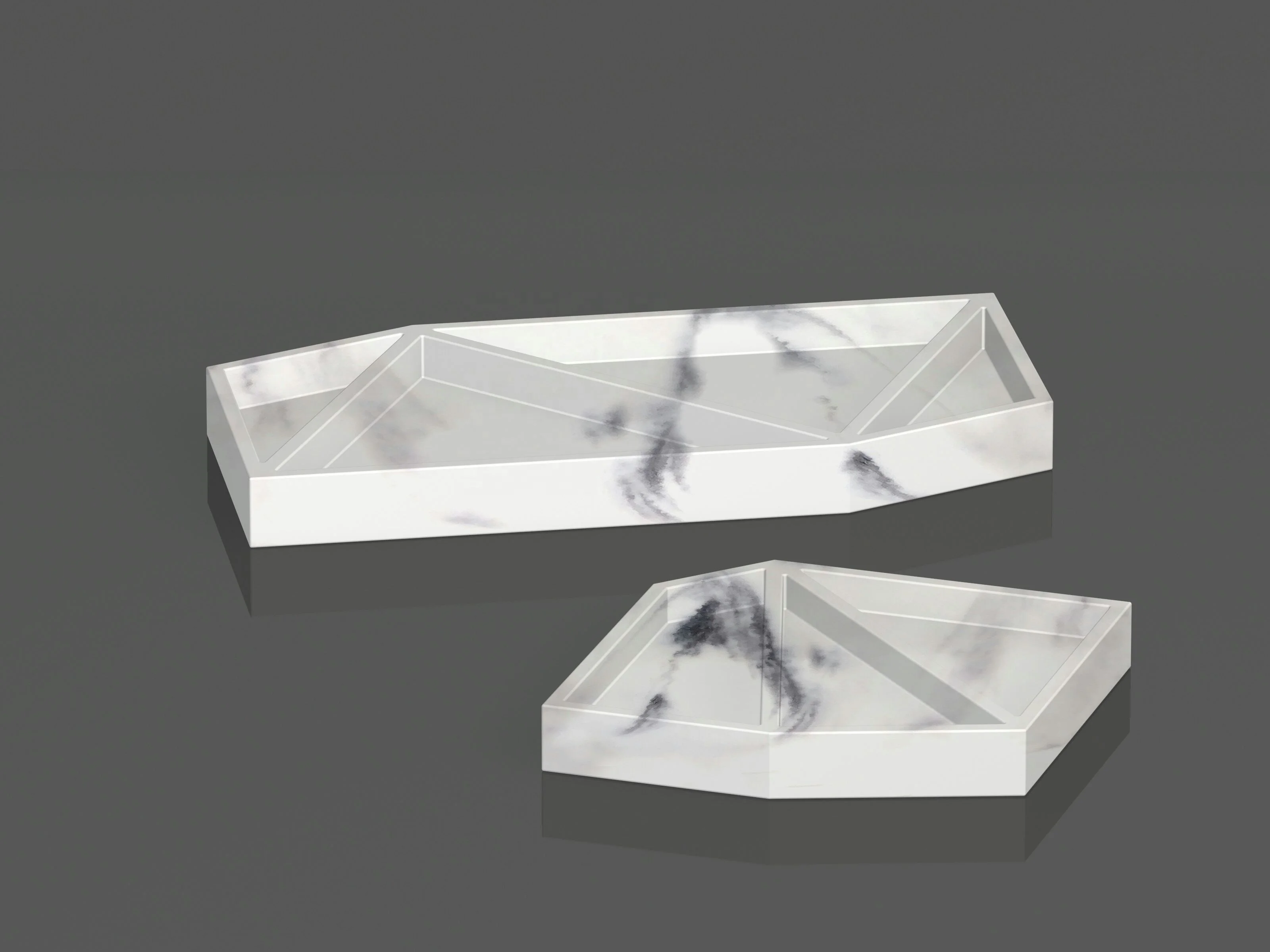Marble Effects RESIN bathroom accessory TOWEL TRAY