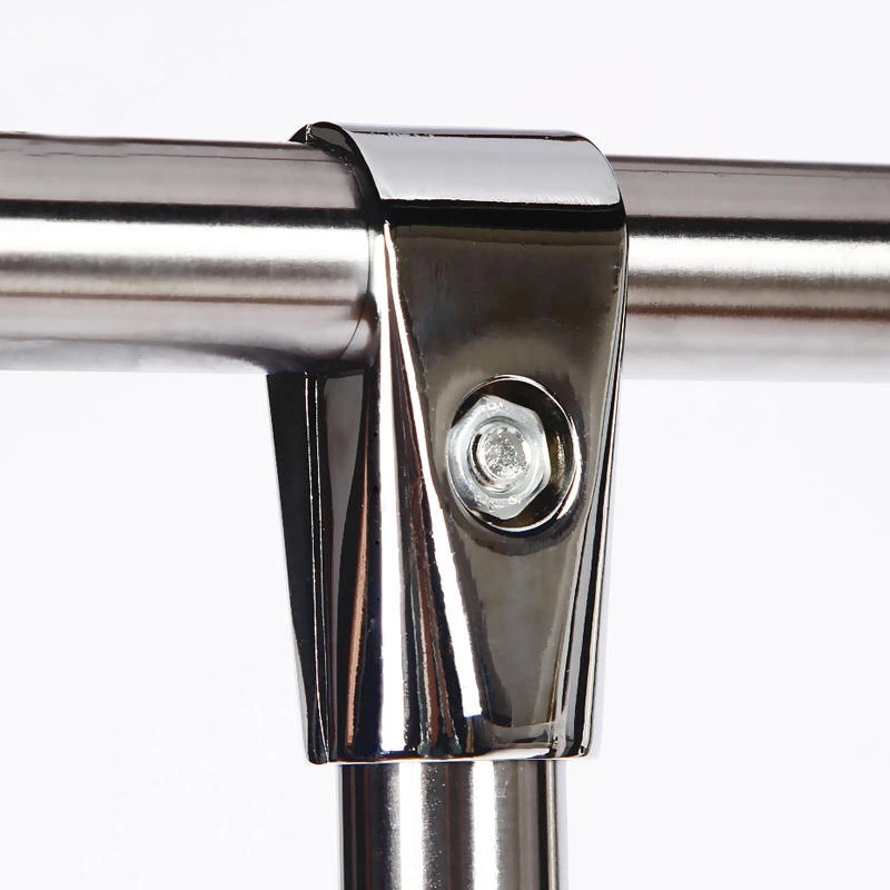 LEEKING Wholesale multi-function simple metal floor wardrobe Clothes shop stainless steel hanger