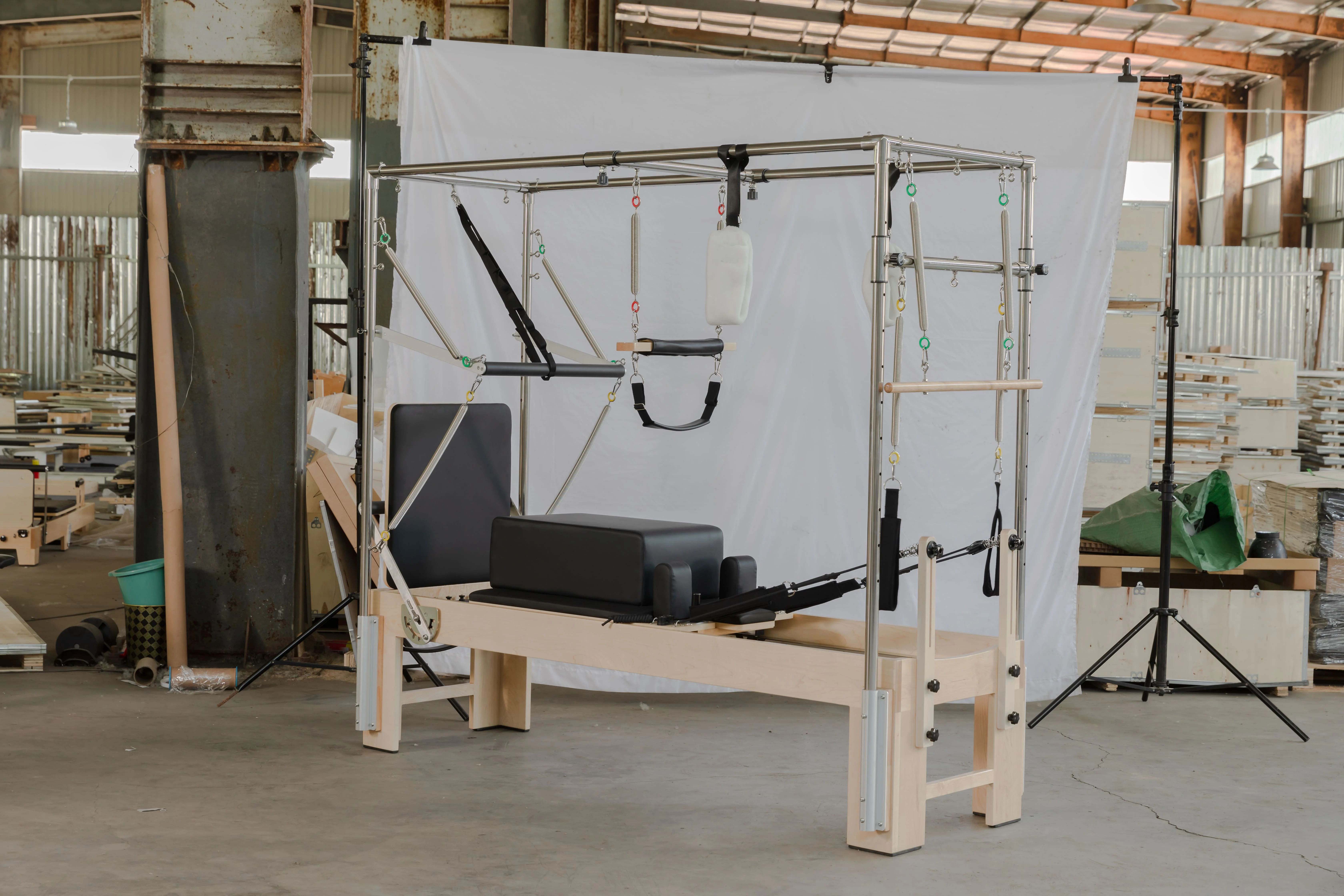 Professional Pilates Equipment 3 in 1 Reformer wood yoga fitness equipment for sale