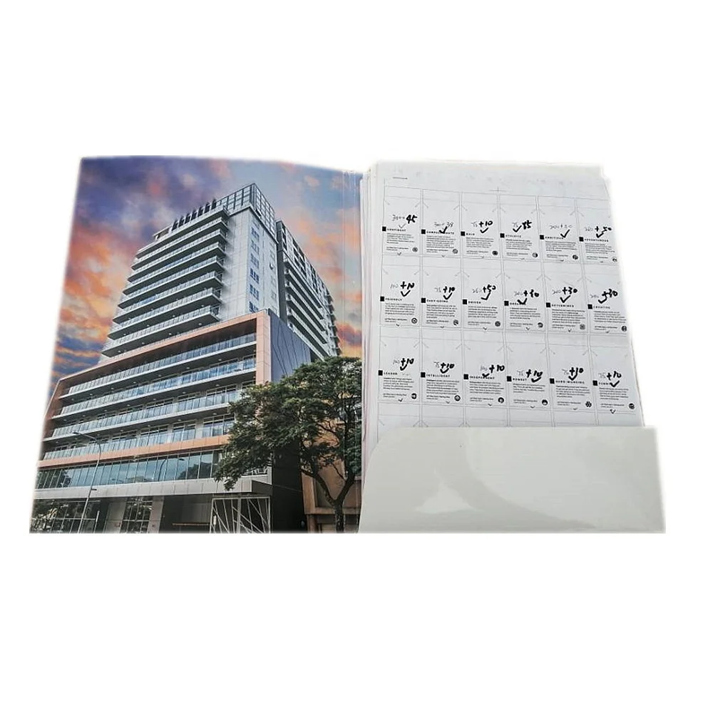 Luxury customized A4 Size Office School Use Custom Two Pockets Document Paper File Folder