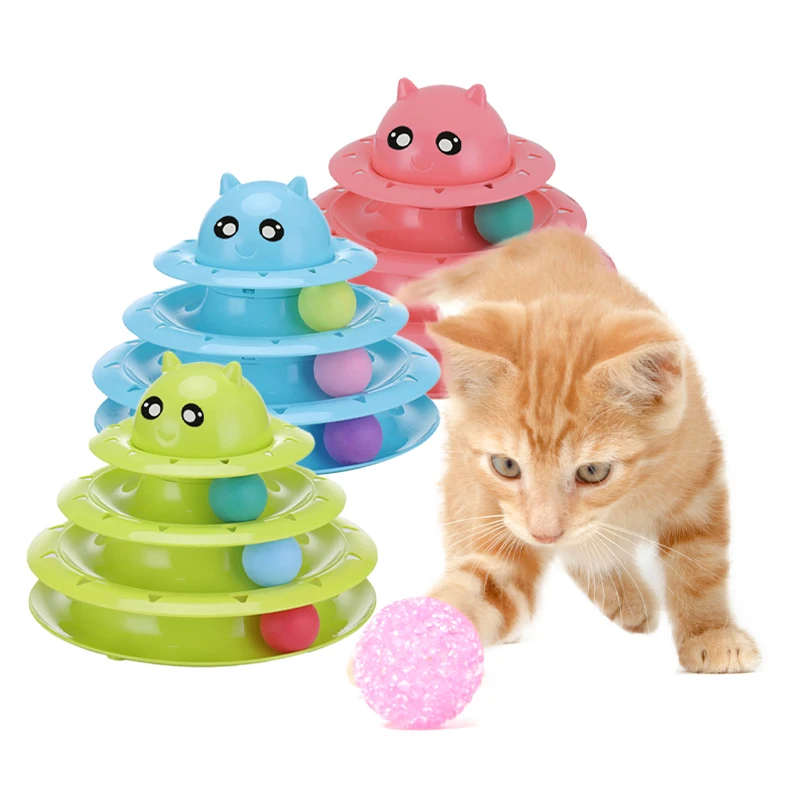 Игрушка для кошек новая интерактивная игра трехслойная башня