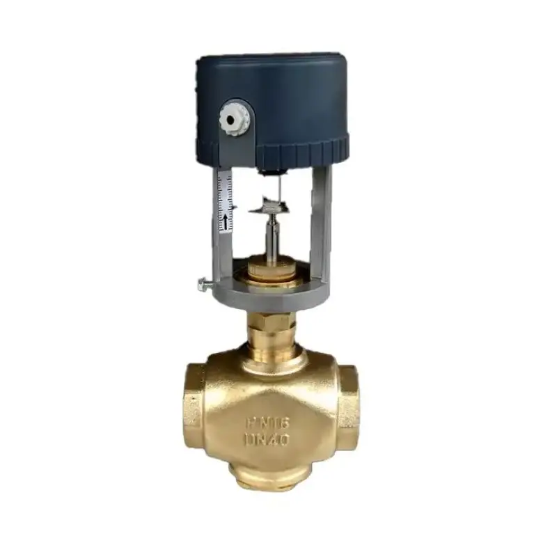 DN65 24v linear actuator zone valve water electric 2 way control valve