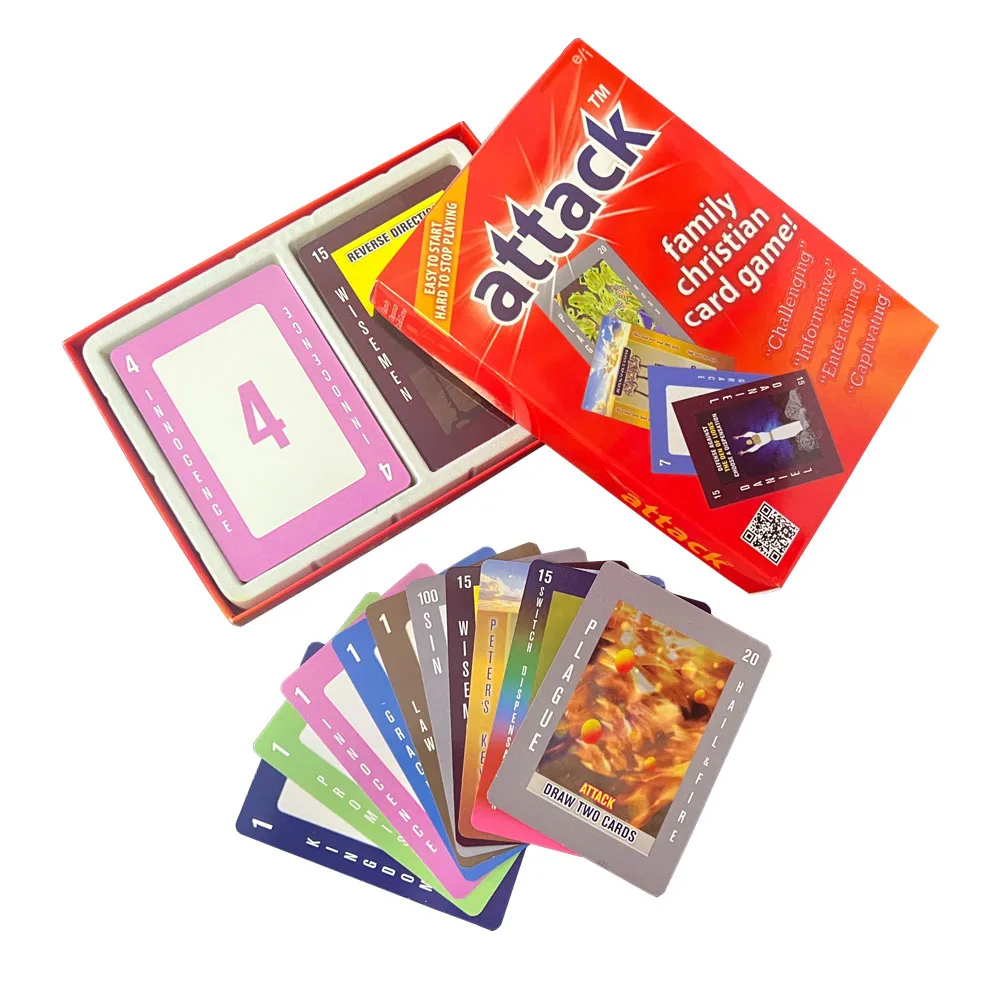 Card Set Game Custom Printing Two or Three Decks Fun Card Games With Packaging Box