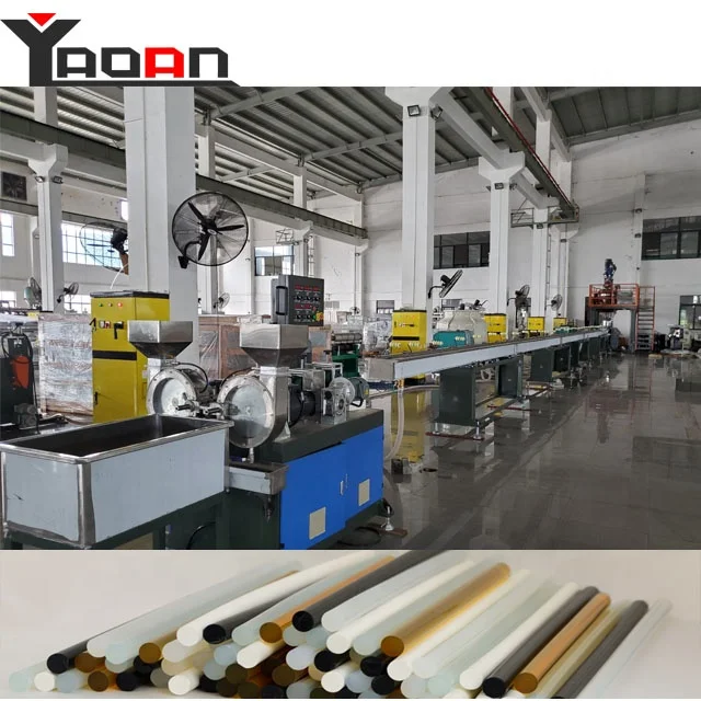 
YAOAN-- EVA Hotmelt Glue Stick Making Machine , Transparent EVA Hot Melt Glue Stick Production Line 