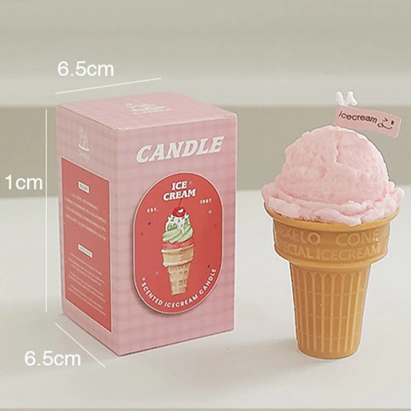 AIKUN New Arrival Refined Paraffin Wax Soy Wax Scented Candles Ice Cream Shape Candles For Summer Gifts
