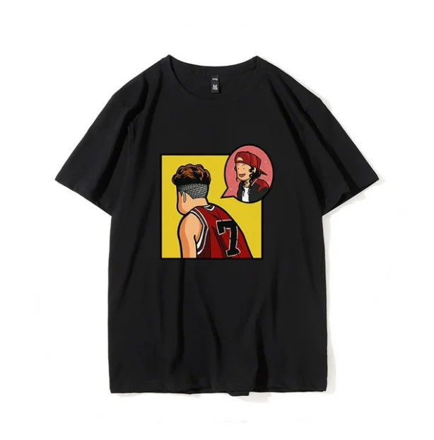 Funny Tees High Quality Cotton Clothes T-shirt Basketballer Top Japan Anime Sakuragi Hanamichi Rukawa
