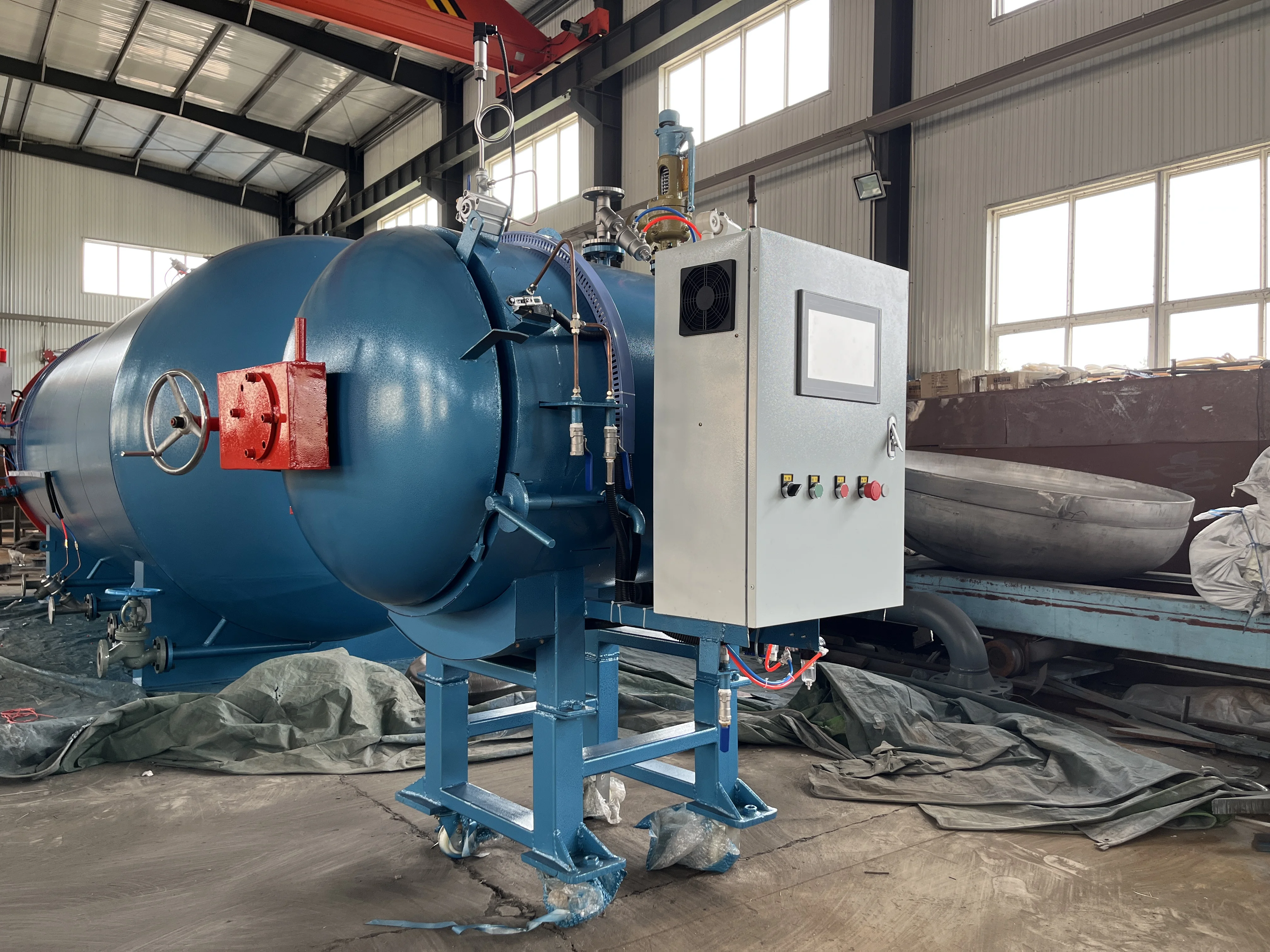 Automatic 150L Steam Sterilizer Horizontal Farm Mushroom Autoclave Canned Food Used Components Substrate Sterilizer