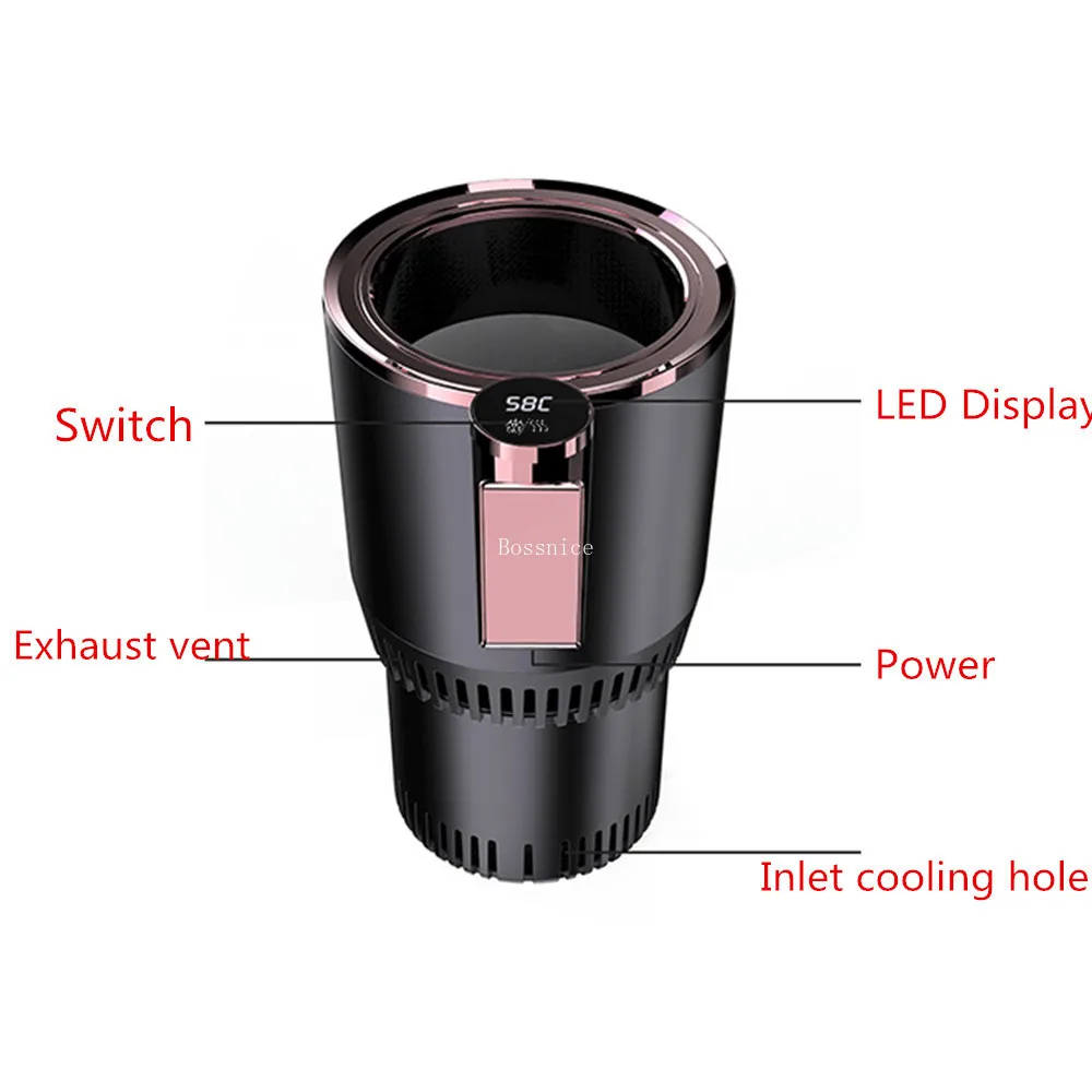 DC12V Car Heating Cooling Cup Warmer Cooler Smart Cup Mug Holder Tumbler Cooling Beverage Drinks Cans Summer Drink