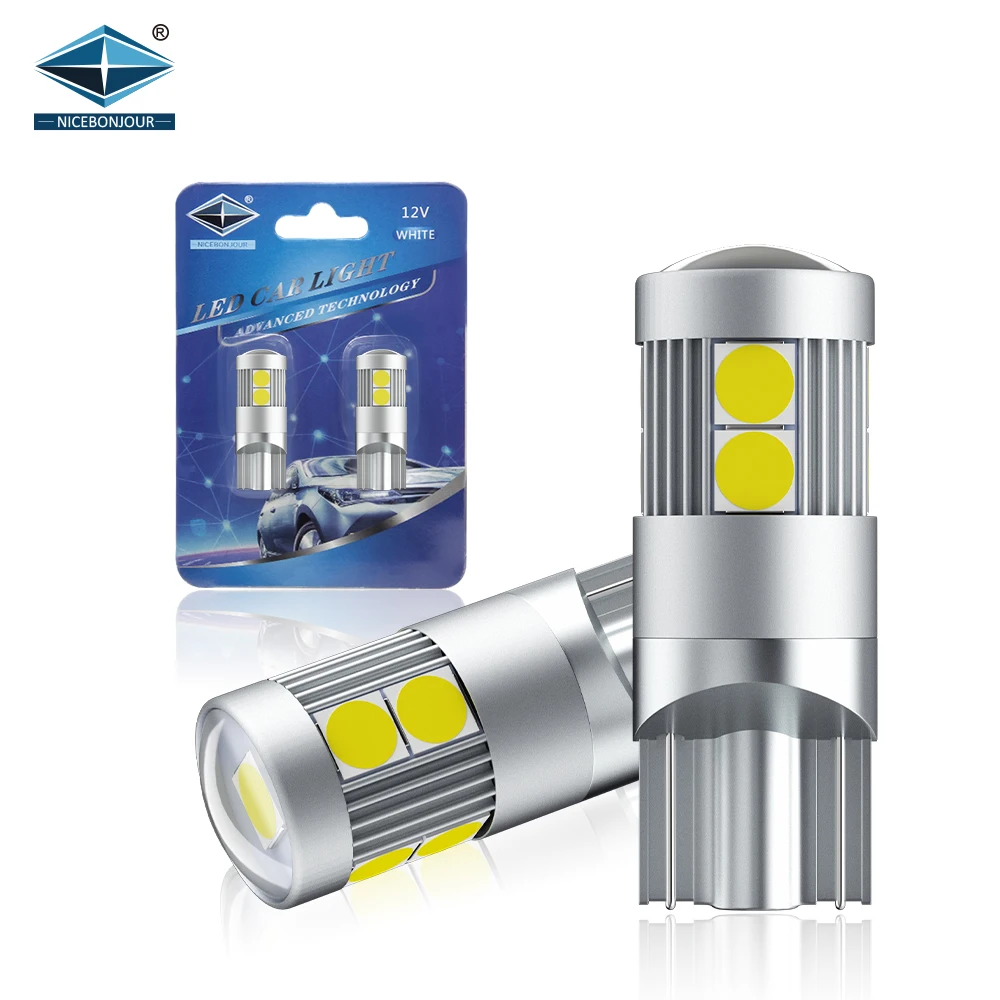LED T10 W5w T10 3030 9SMD  Car Lights Led  Car T10 Led Bulbs 194 168 For Car Width Light