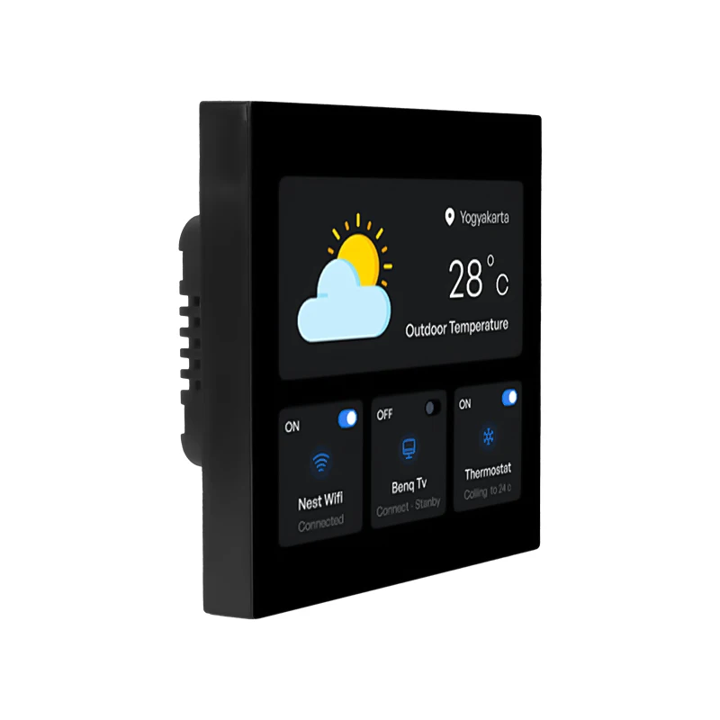Flush Mount Intelligent Automation PoE Debian 11 Touch Screen Control Panel With RS485