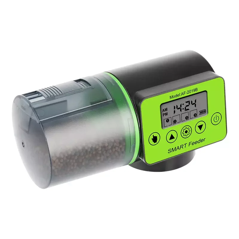 Aquablue AF-2019B Automatic Timer fish feeder electric battery fish food dispenser LCD screen