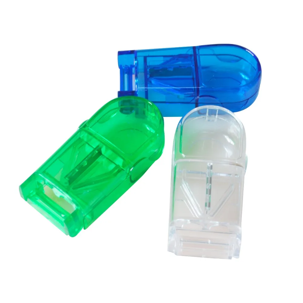 Portable Pocket Pill Box Tablet Cutter Medicine Splitter Pill Holder Pill Cutter