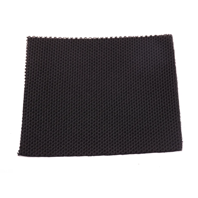 Tela de malla negra hecha punto deformacion 3D del aire del poliester / de nylon para el pano de malla de alambre de los zapatos