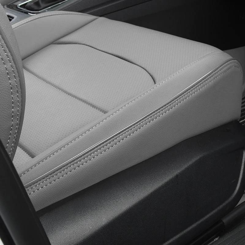 Factory OEM diamond design car interior gray Nappa/polyurethane/polyvinyl chloride leather made car seat covers