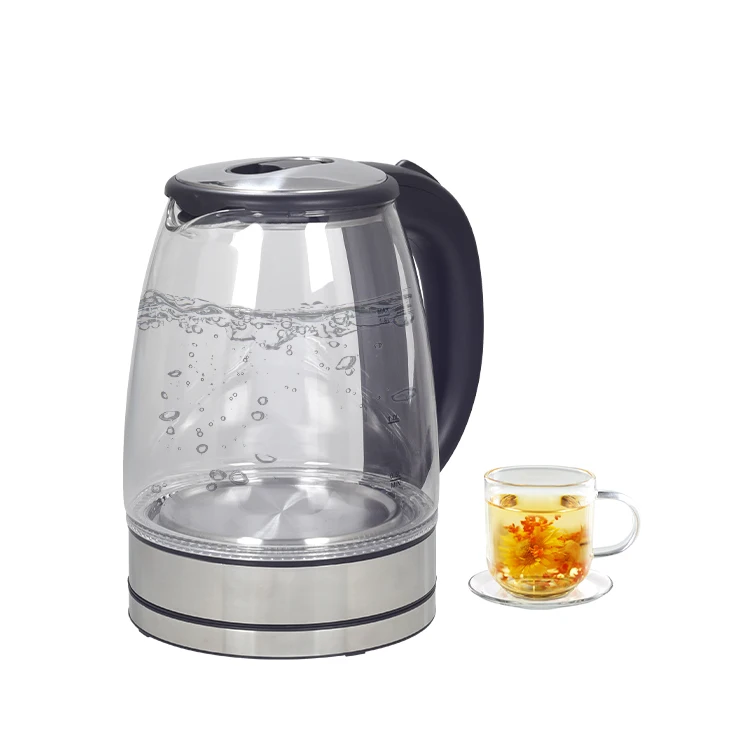 Today Machine Glass Kettle Electronic Electrical Blue Color 1.8l Portable Kettle Cordless Stainless Steel Household Hotel Manual