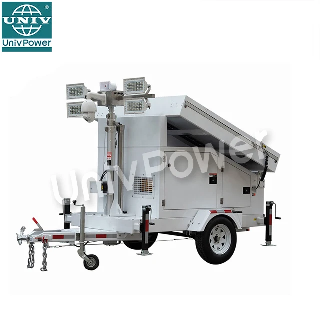 Good price for mobile solar trailer with CCTV cameras