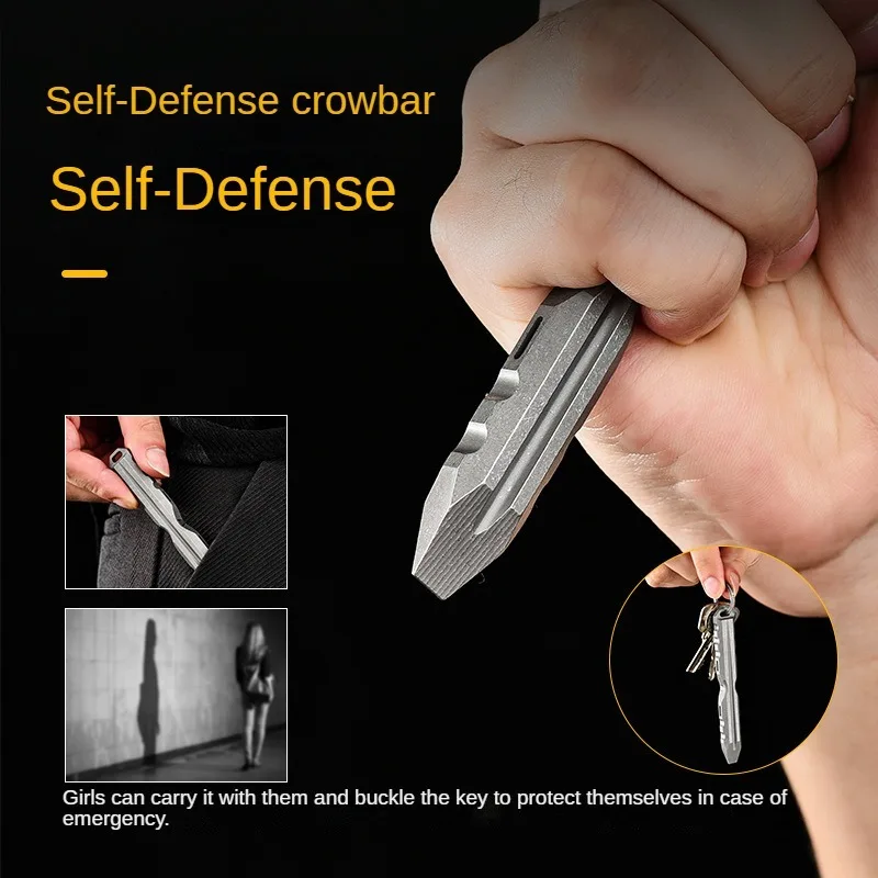 2024 Titanium alloy portable crowbar anti-waist hanging tools PioneerEDC multi-functional personalized design outdoor tools