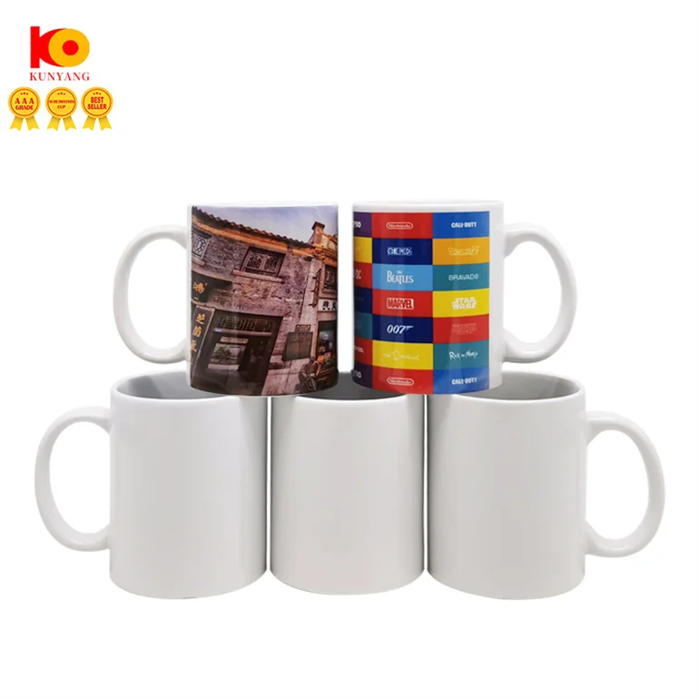 Sublimation Blank 11 oz Ceramic Mug White Sublimation Mugs for Coffee milk tea 11oz Mugs Sublimation Ceramic