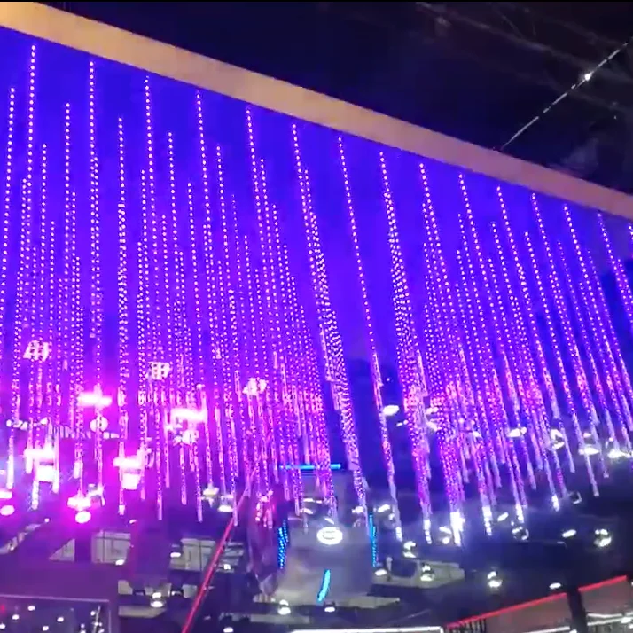 2m 5050RGB 3D led meteor tube RGB full color change dynamic led for Disco club party light