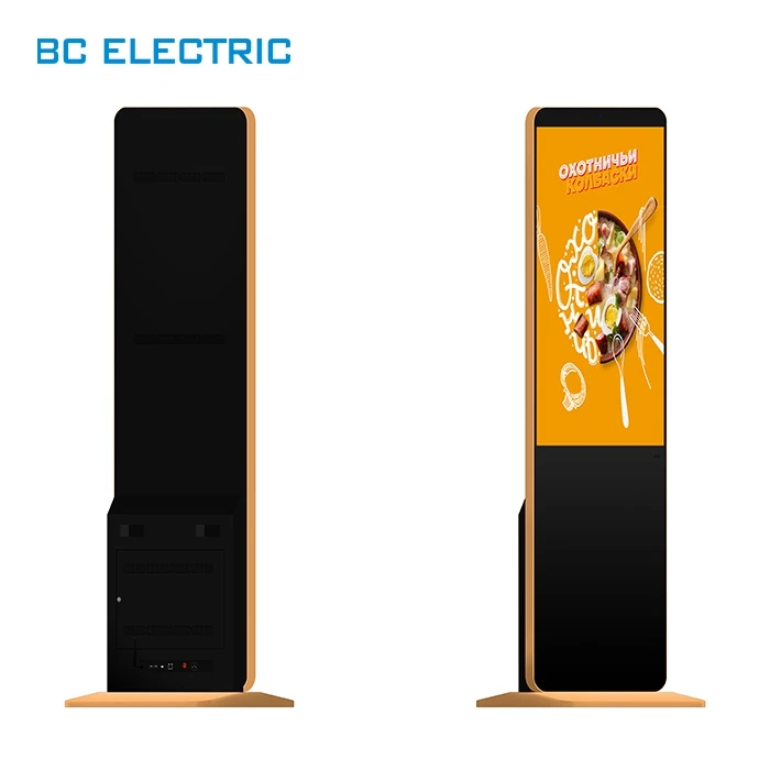 BC2000 43 50 55 inch indoor Wifi 4K Floor Stand LCD Screen Supplier Digital Signage Free Alone Kiosk Monitor Advertising Player