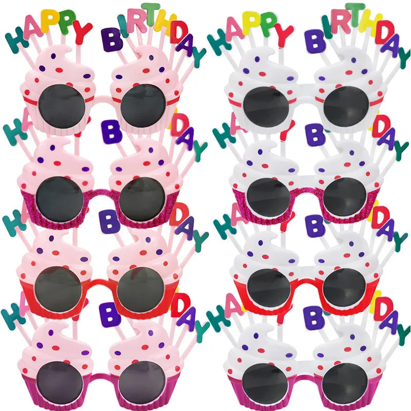 
 Happy Birthday Glasses  Cake Party Prom Glasses Internet Celebrity Party Funny Dress Up Atmosphere Props Personalized Party  