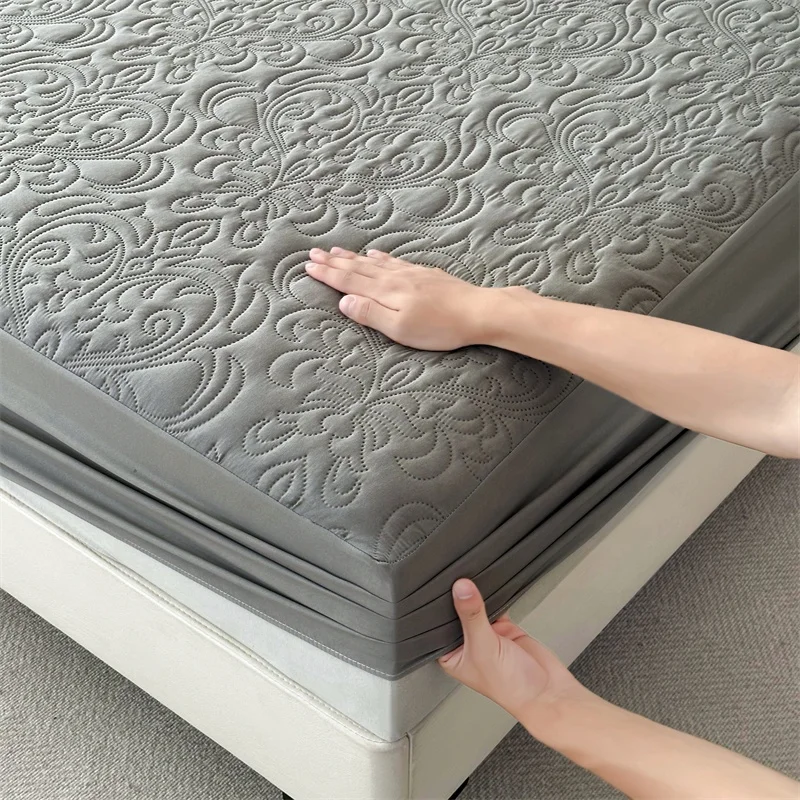 Оптовая продажа, однотонный простой водонепроницаемый чехол для кровати, домашний матрас, протектор, простыня, противообрастающий водонепроницаемый чехол для кровати