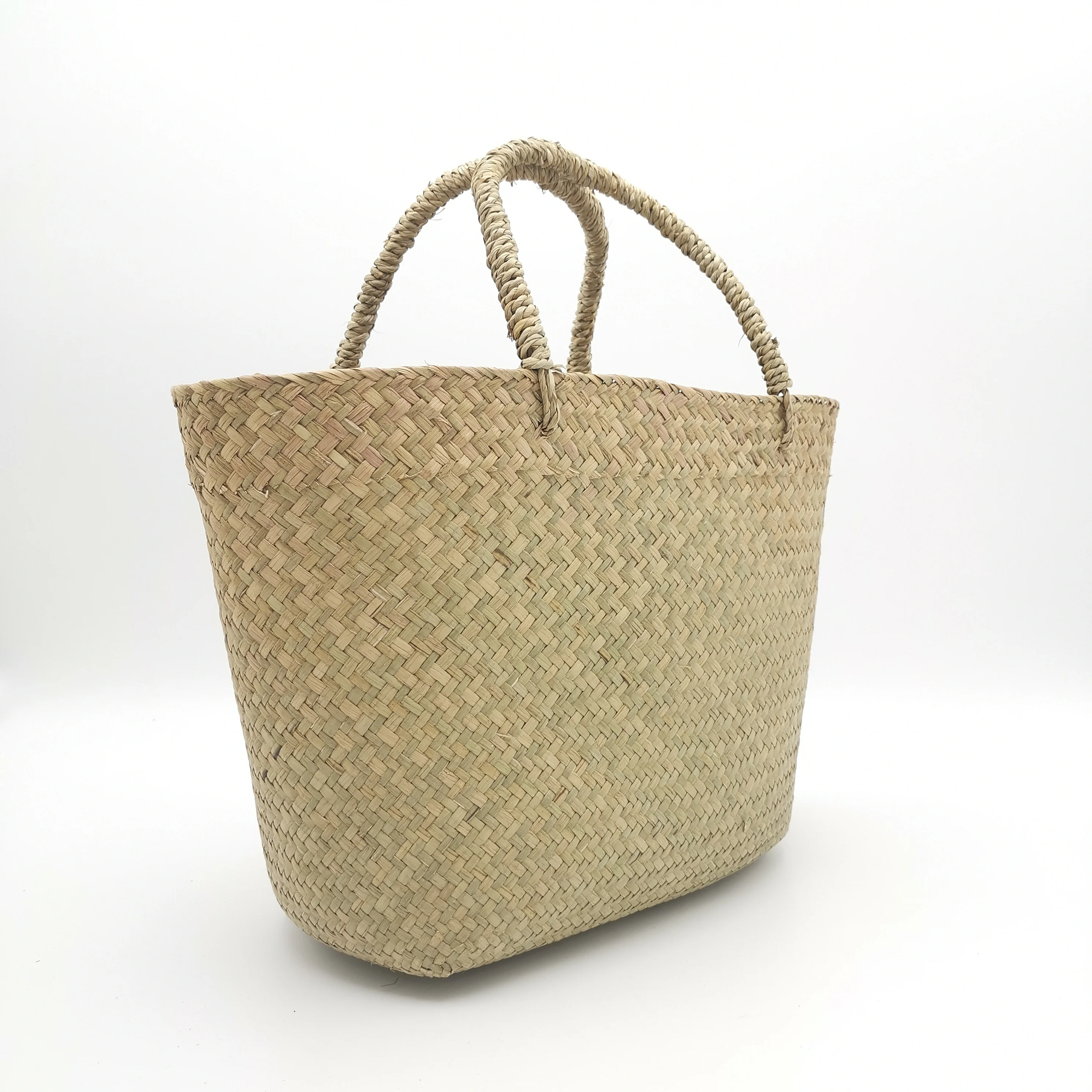 China Fashion Seagrass Straw Shopping Bag Factory