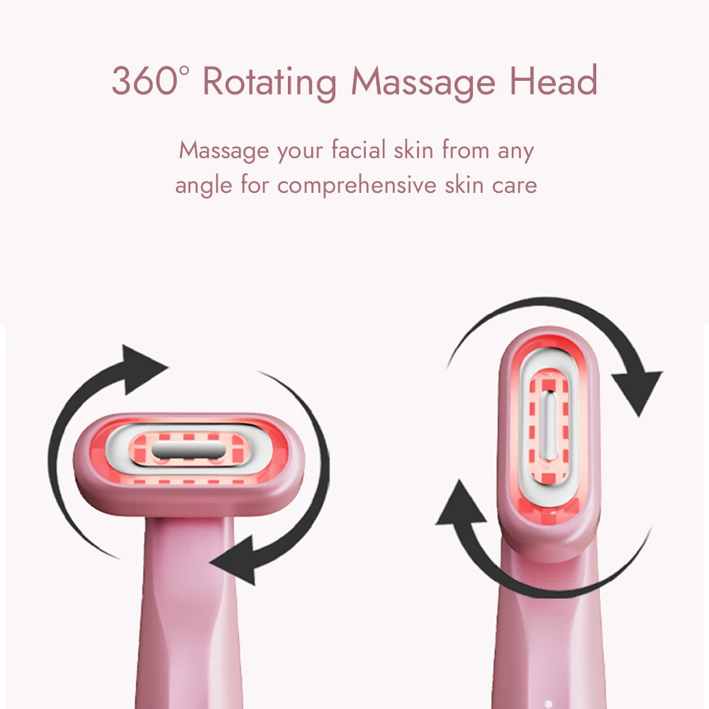 Synogal handheld heating electric vibration red light therapy facial massager eye beauty wand