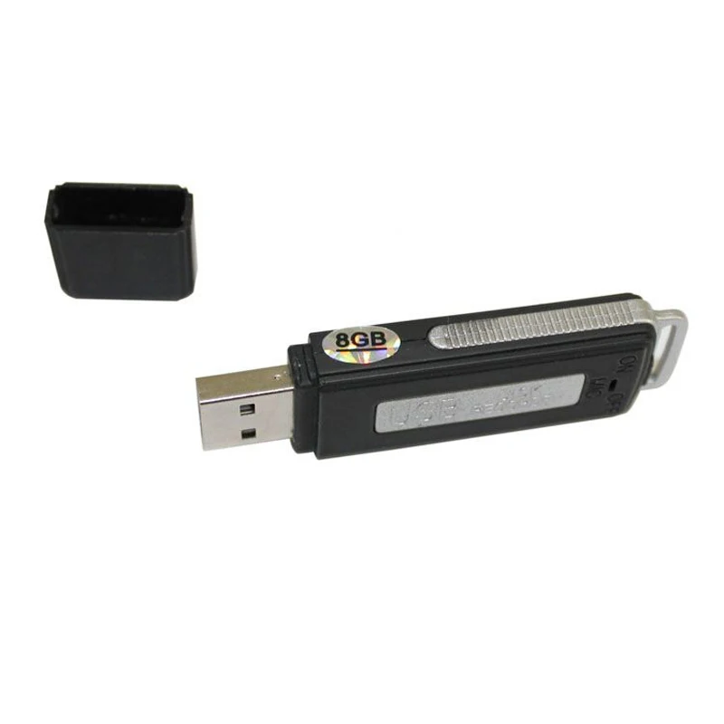 One Key Recording Mini U Disk Mini Portable Hidden Long Distance Spy USB Digital Voice Activated Recorder for Lectures