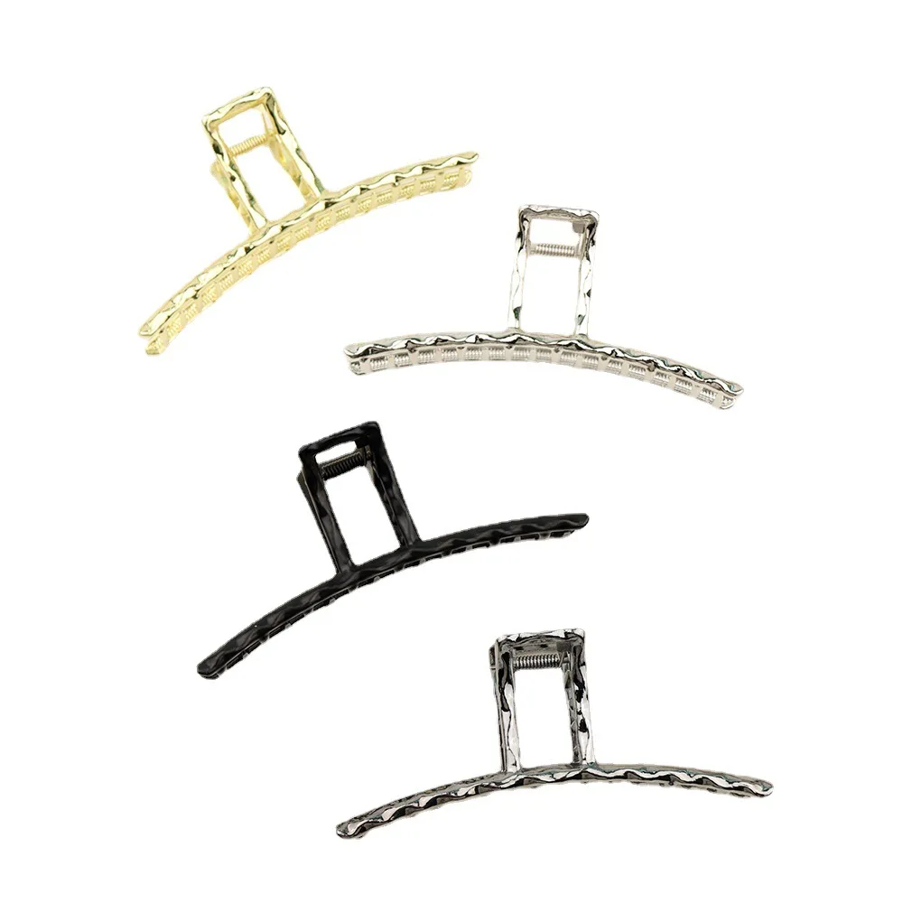 European and American fashion Women Gold metal hair clips with geometric shape grip clips alloy hair claws clips