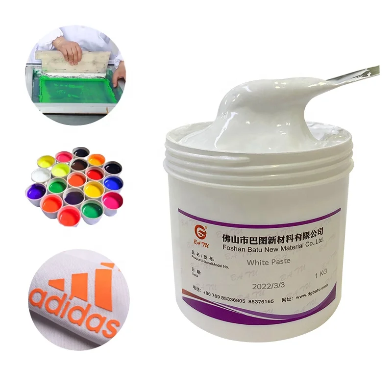 3d Density High Fastness Paste Screen Printing Ink For T-shirt Silkscreen paste