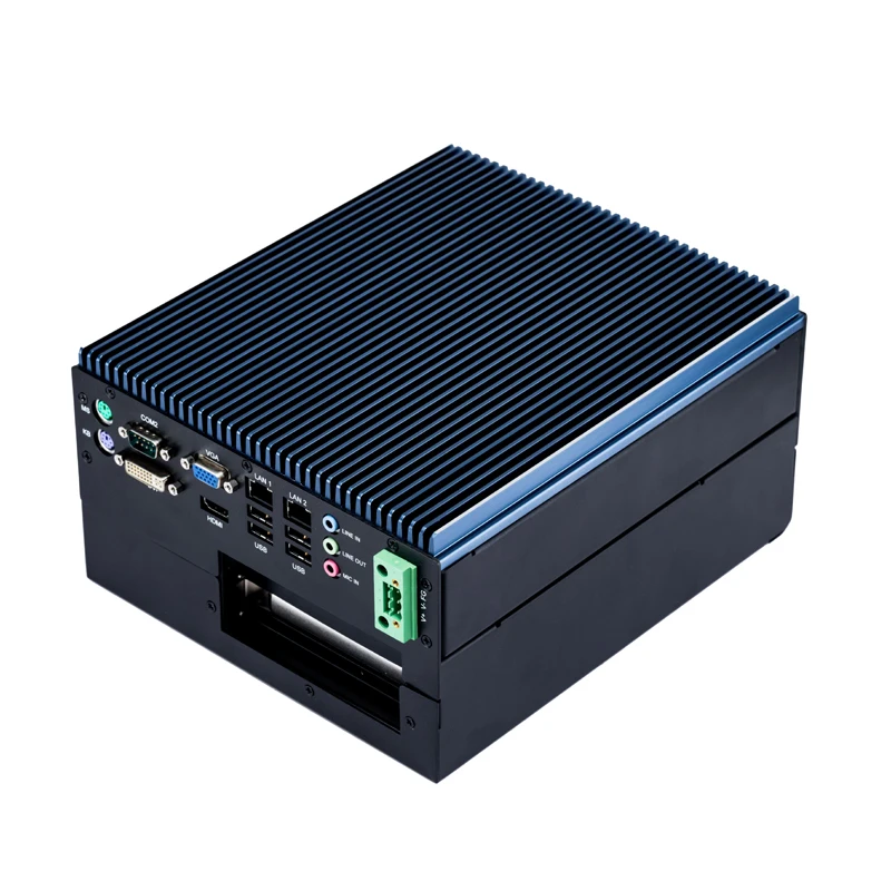 Безвентиляторный низкая мощность потребление i3/i5/i7 2LAN порты и разъёмы промышленных ПК с мини itx случае pci слот