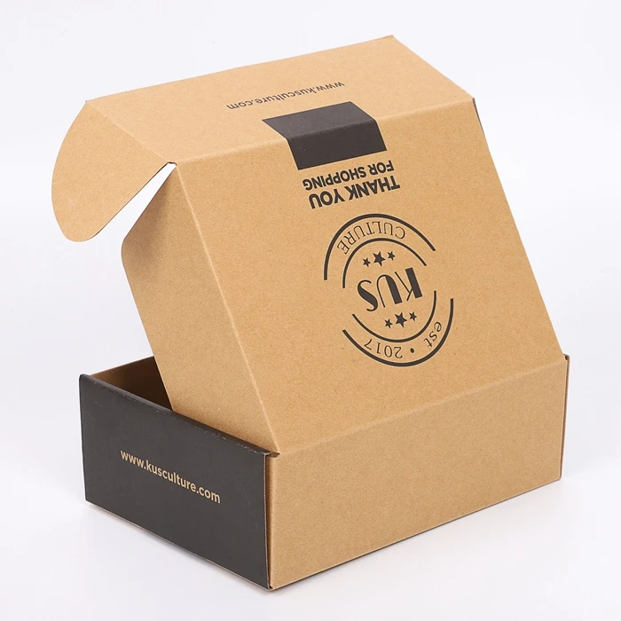 Cheap recycled brown kraft paper corrugated boxes custom ecommerce carton shipping box packaging for apparel garment