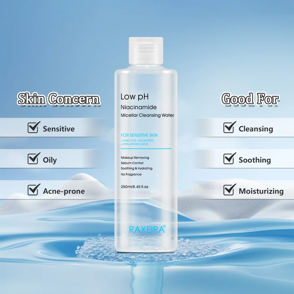 OEM/ODM Organic Makeup Remover Liquid Cleansing Water For Face Gentle Soothing Hydrating Liquid Makeup Remover Water