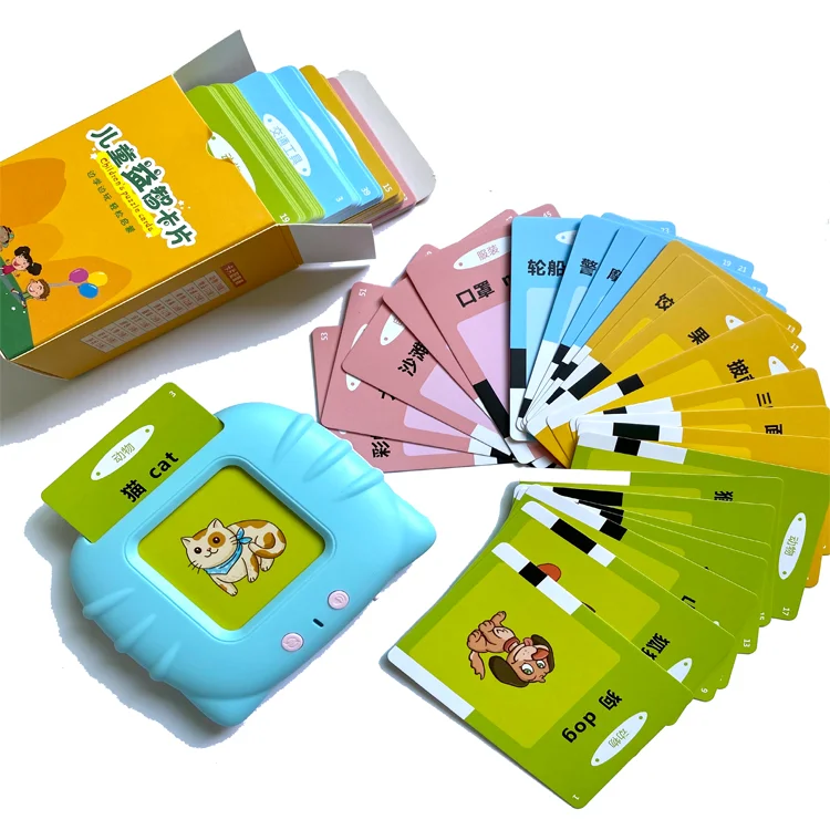 Hot sale Custom language bilingual children card early education toys Word Learning Machine for kids
