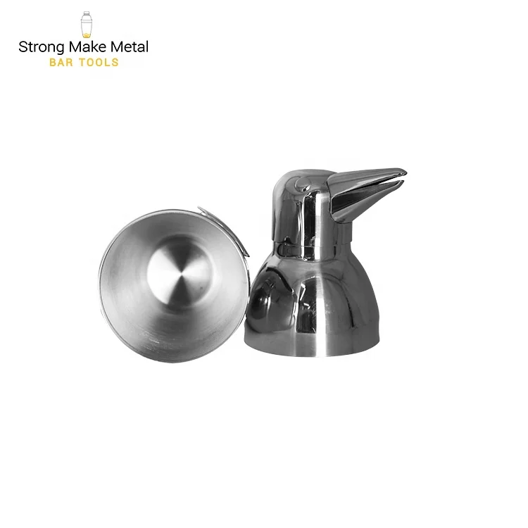Eco friendly 500ml penguin shape vacuum insulated custom logo sublimation stainless steel bar tool cocktail shaker